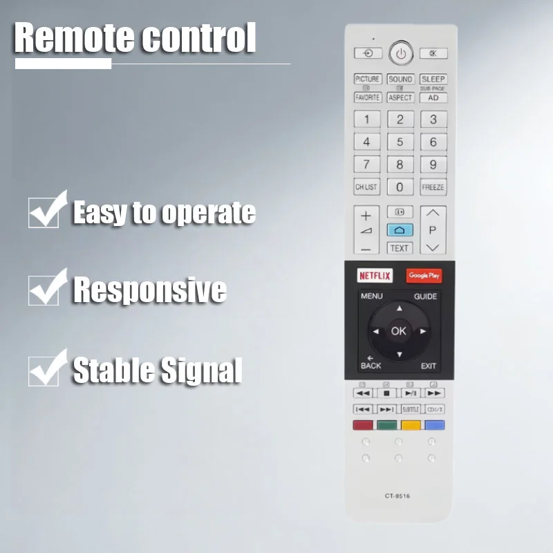 Applicable to Smart TV Remote Control CT-8516 Compatible with 55U7750VN 65U7750VN Models - Replacement for CT-8536 CT-8517