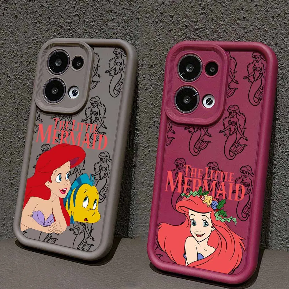 ليتل ميرميد ديزني لسامسونج غالاكسي S25 S24 S23 S22 S21 S20 زائد الترا FE لايت العين سلم جراب هاتف