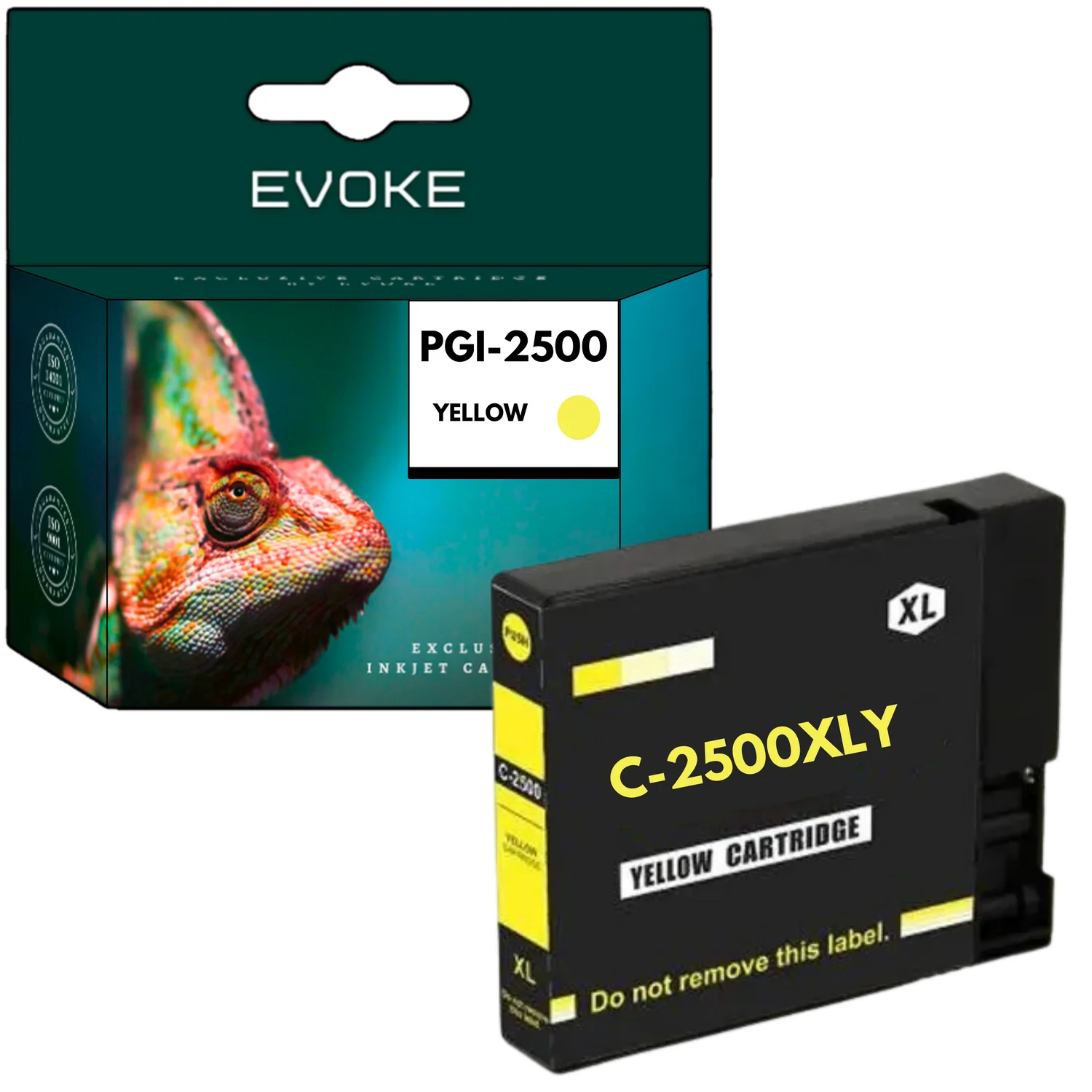 Evoke Compatibele Inkt voor Canon Pgi-2500 Pgi2500 9267B001 Geel 23 ml 1500 Pagina's Maxify Mb5050 5150 5155 5350 5450 5455; Ib4050 Ib4150