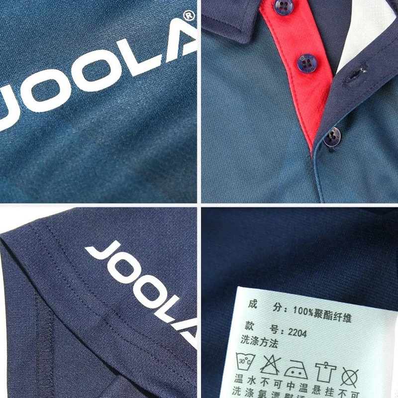 JOOLA-camiseta de tênis de mesa para homens e mulheres, manga curta, camisa esportiva profissional, camisa respirável de pingue pongue, treinamento e partida