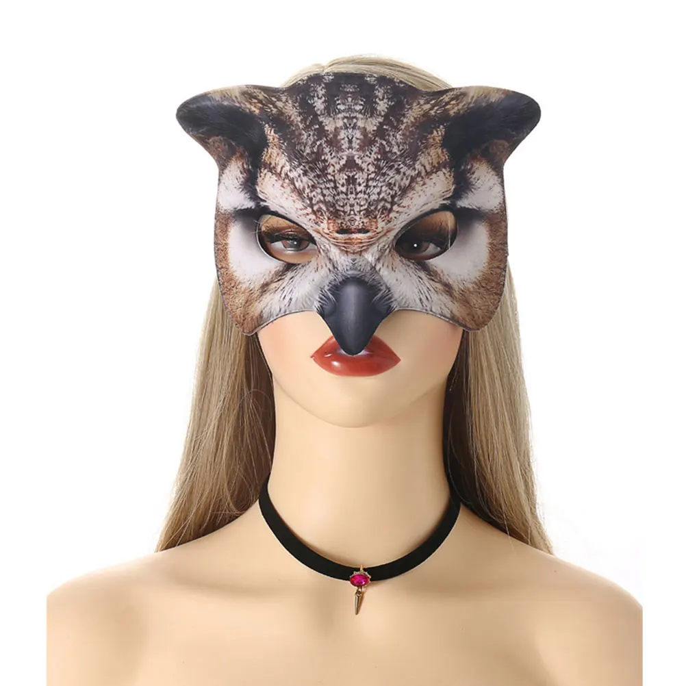 

Realistic Owl Mask Halloween Costume Party Decorations Animal Mask Prop