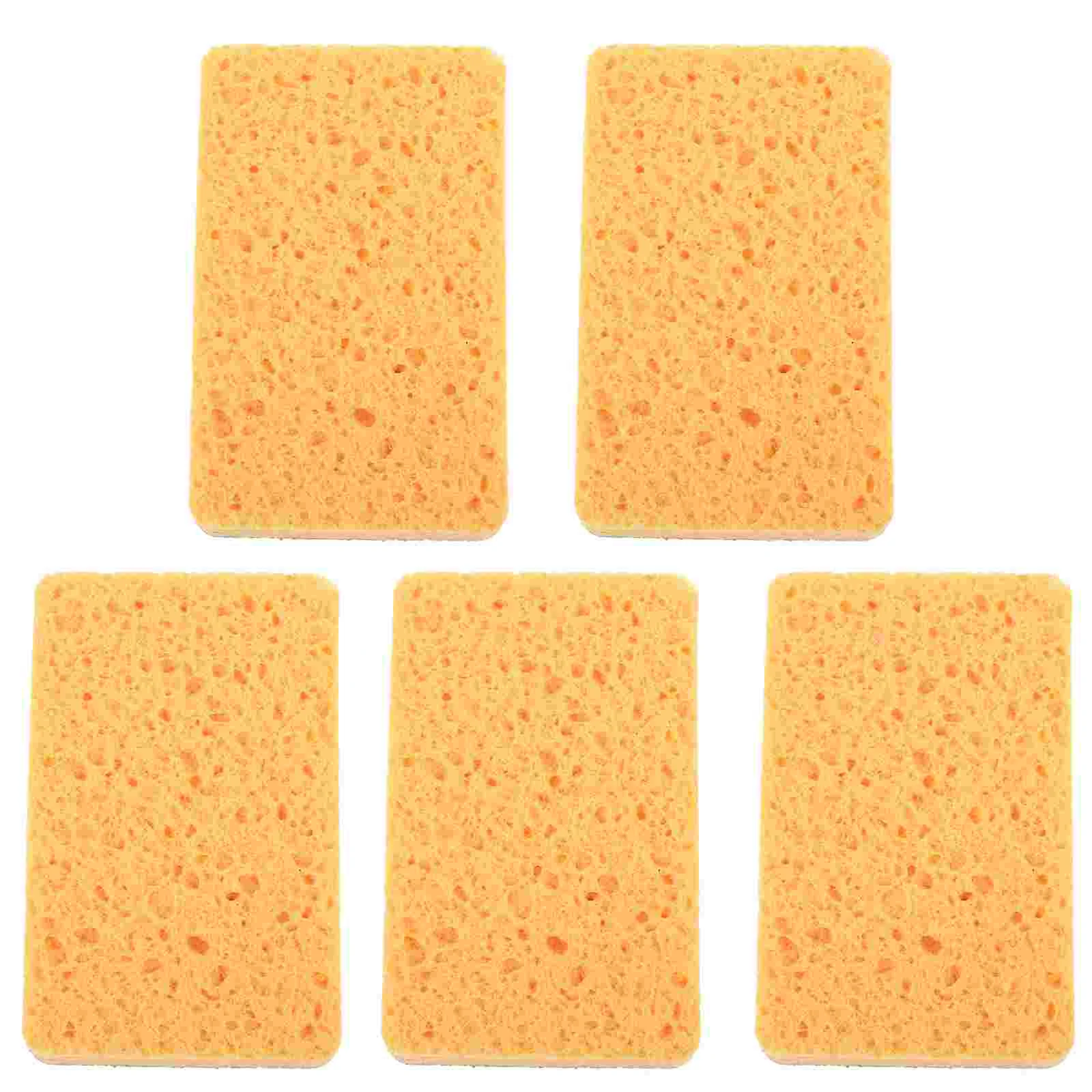 5 Pcs Car Wash Sponge Small Dish Convenient Washing Daily Use Wok Multi-function Household Cleaning Frosted