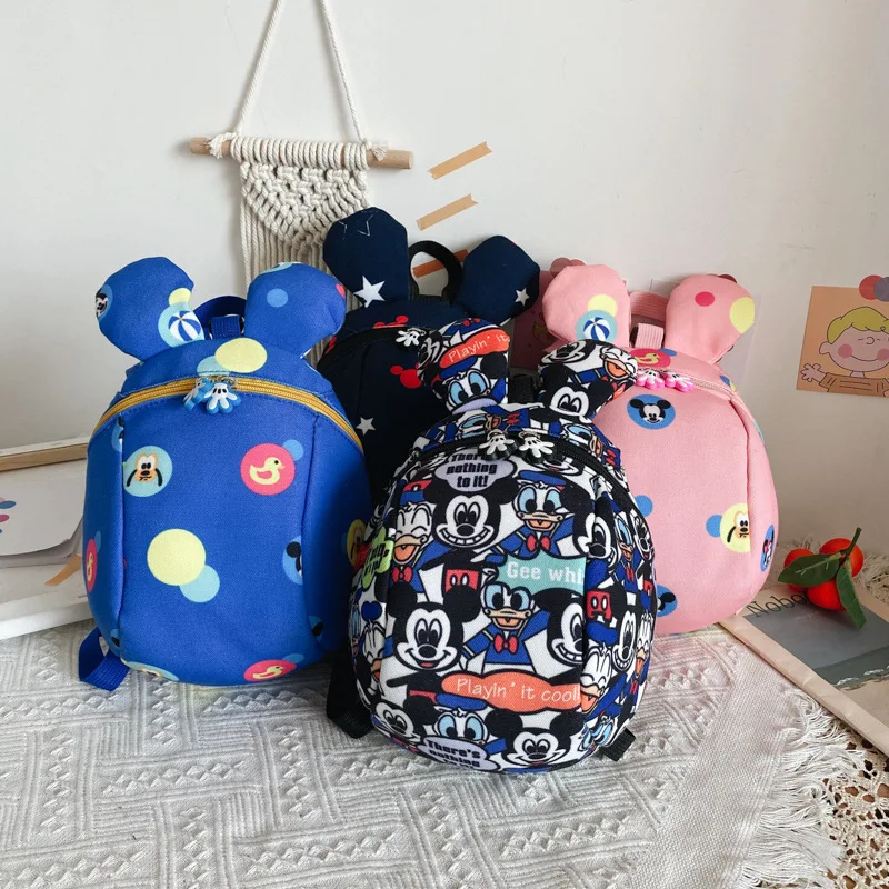 Disney Cartoon Mochila para Crianças, Mickey Mouse, Donald Duck Kindergarten Schoolbag, Acessório Infantil, Menina e Menino Presentes