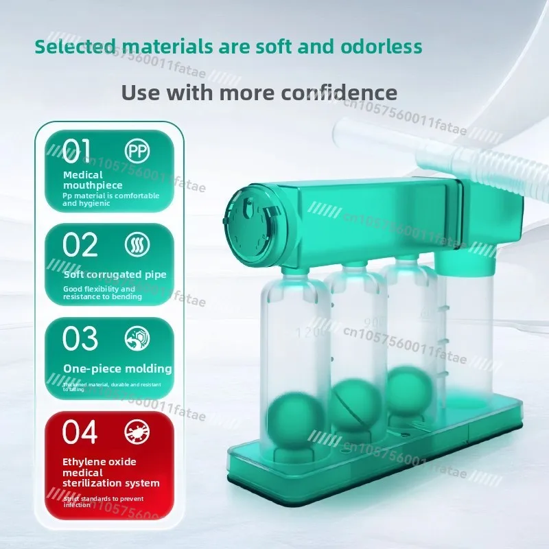 

Breathing Exercise Device Lung Function Trainer with Three Balls for Respiratory Rehabilitation