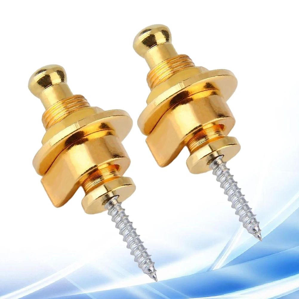 

2 Pcs Guitar Studs Strap Nail Lock Anti-slip Bass Belt Locks Nails Button Anti-off
