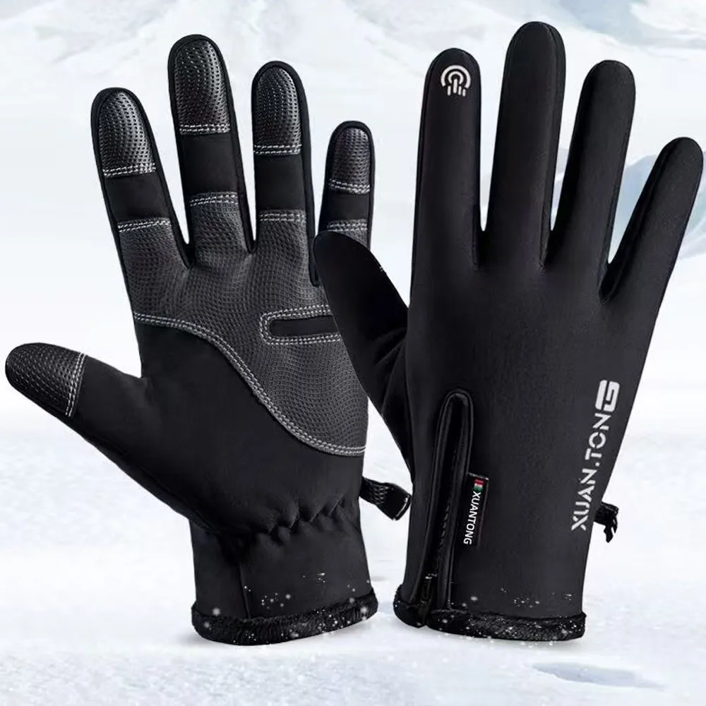 

Новые ветрозащитные перчатки для верховой езды, нескользящие теплые перчатки с сенсорным экраном, толстые водонепроницаемые варежки для улицы