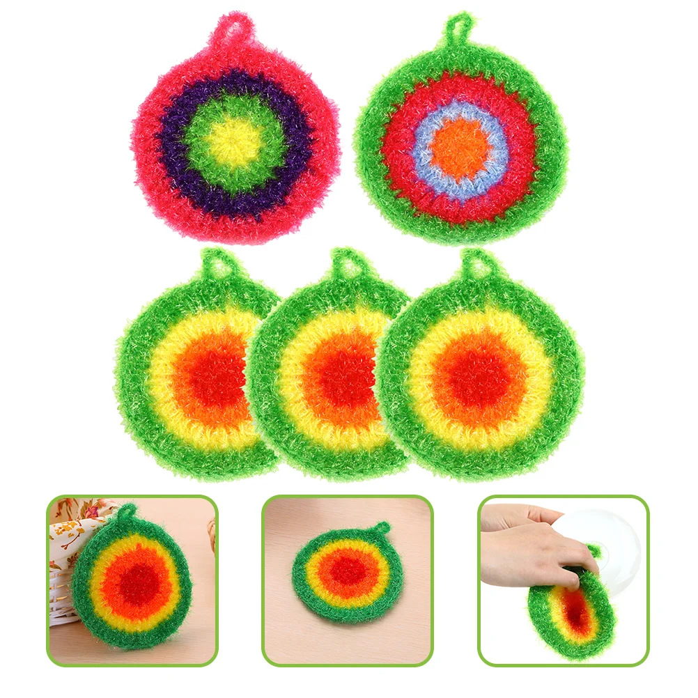 Hanging Cleaning Cloths Thick Dishcloths Cutlery Washing Rags Water Absorbent Towels Convenient Sponges
