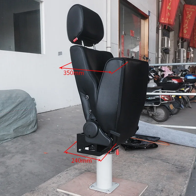 Black Color Ambulance Doctor Seat Flip-Up and Rotatable Modified Car Seat