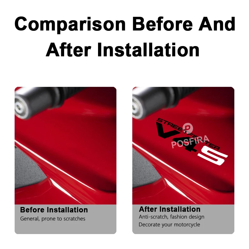 egatinas de motocicleta calcomanicas impermeables الفقرة دوكاتي ستريتفايتر V4S اكسسوارات ستريت فايتر V4 S 2020-2025 pegatina #5