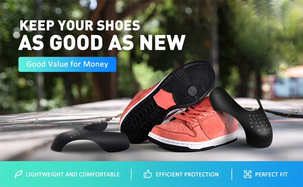 5pairs Falte Schutz Schuh Kopf Bahre Sneaker Anti Falte Faltig Falten Schuh Unterstützung Kappe Sport Falte Schutz Dropship – Detail 1