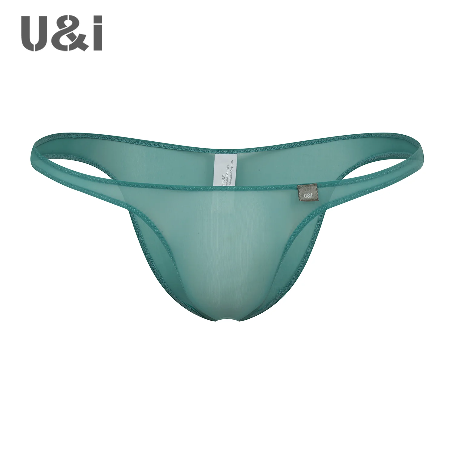 U＆I Sexy Thong Men's Ultra-thin 50g Transparent High Elasticity Breathable Nylon One-piece Upward T-Back Briefs
