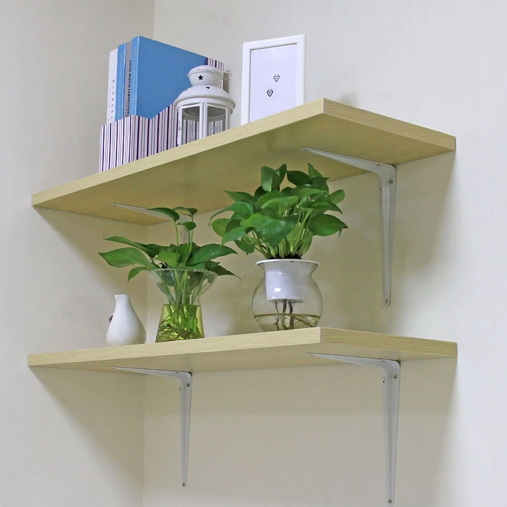 

20pcs Wall Shelf Brackets Heavy Duty Iron L Bracket For Home Office Decorative Support Angled Brackets Mounting Hardware