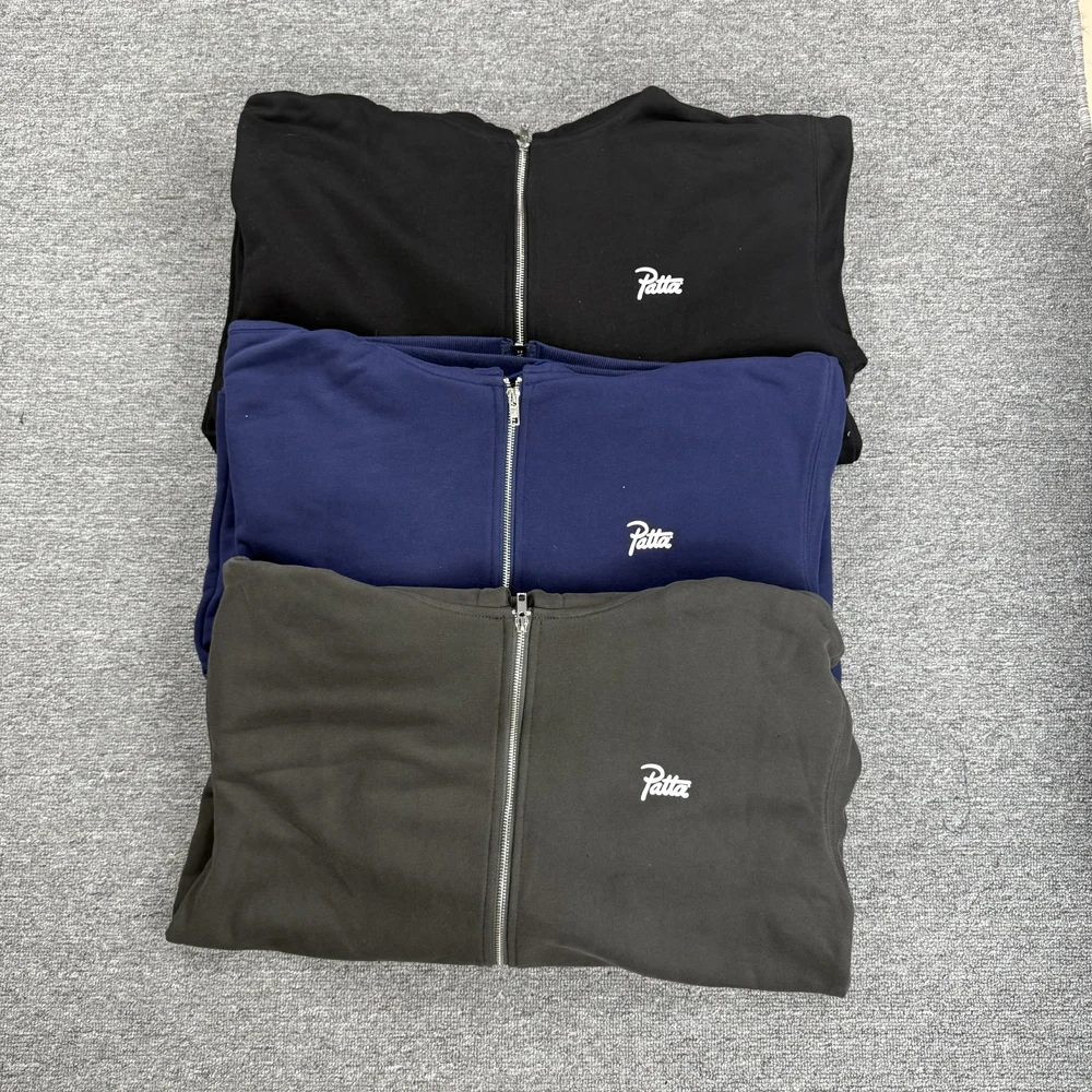 باتا شعار مطبوعة سترة سستة هوديي الرجال النساء النسيج الثقيل مقنعين السترة