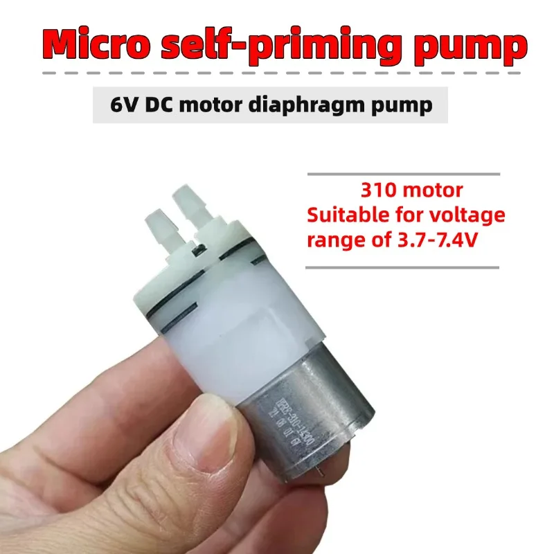 

DC 6V Micro Self priming Pump Diaphragm Pump 310 3.7-7.4V Wide Voltage Motor Silent, Energy saving and Durable