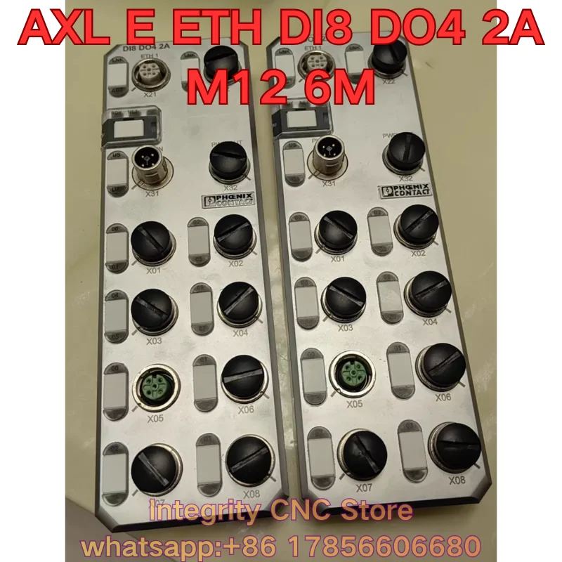 Second-hand AXL E ETH DI8 DO4 2A M12 6M PLC module 2701540 functional test is normal