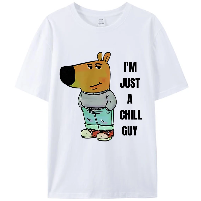 

I'm Just A Chill Guy Funny Meme Men's T-Shirt Vintage Clothing Graphic Women Tee Shirts Tops Classic Novelty Gift