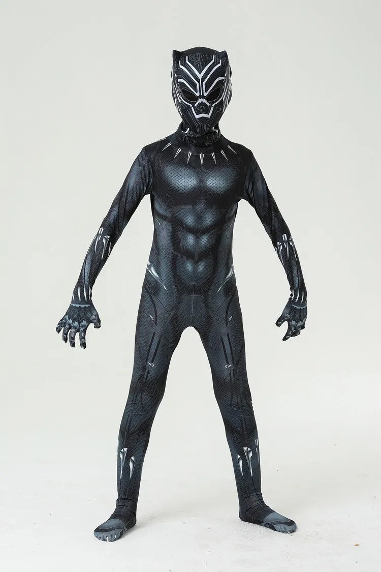 Anime Superhero Schwarz Kinder Panther Männer Jungen Erwachsene Overalls Kinder Panther Cosplay Halloween Kostüm Bodys Kleid Up Neue