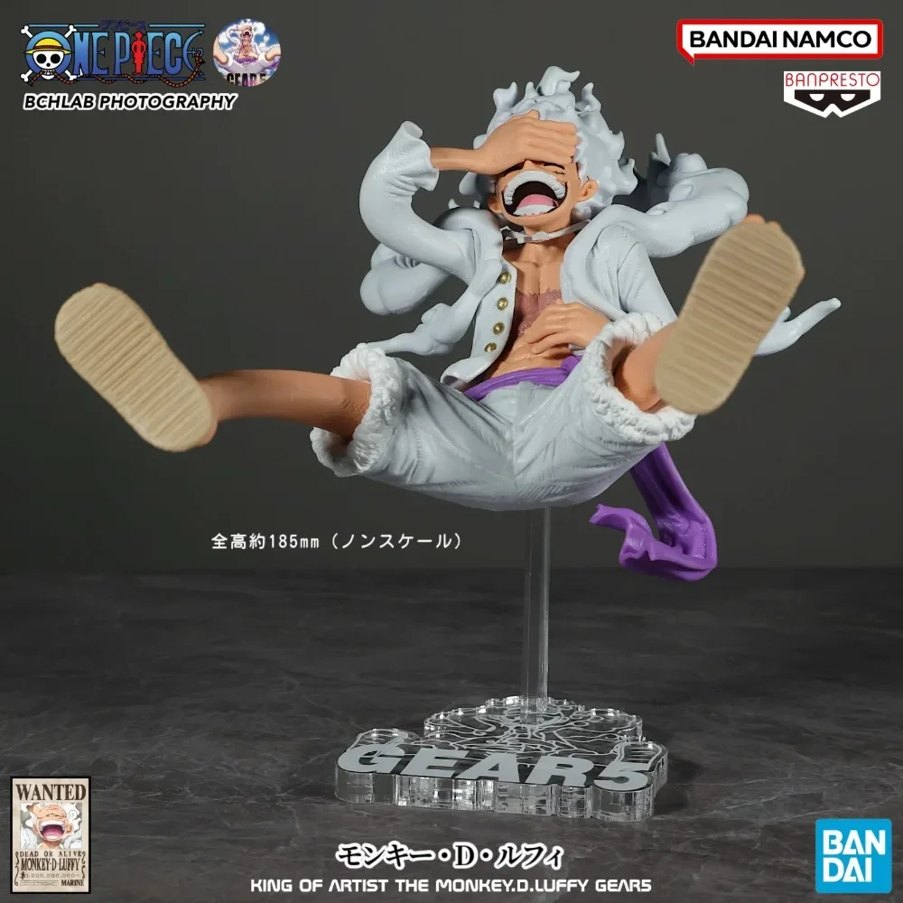 Bandai gafas de fábrica de una pieza, Nika KOA, figura de PVC Luffy de cinco velocidades, modelo de adorno, regalo para novio, figuras de acción, juguetes de Anime