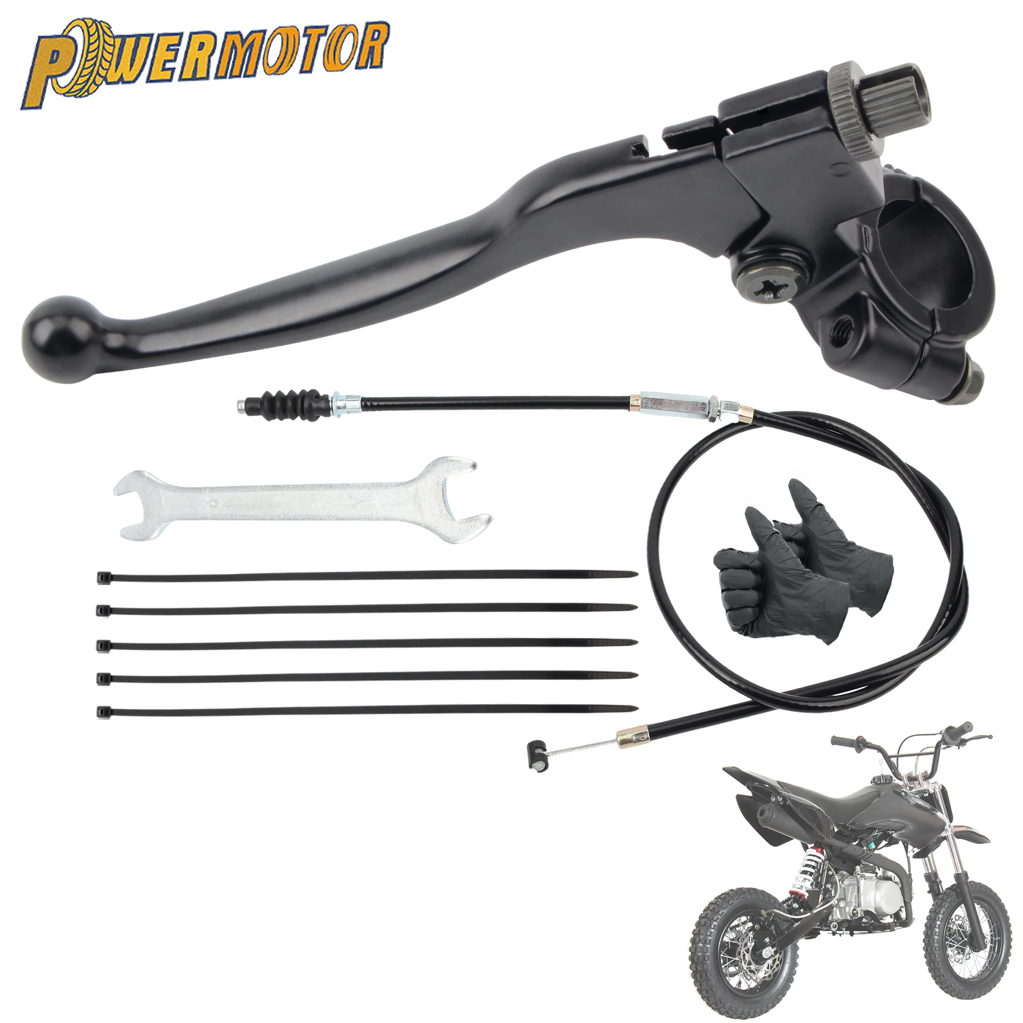 

For 50cc to 150cc Motorcycle Scooter 22mm Left Clutch Lever Set Handlebar Break Lever Break line DirtBike ATV Minimoto Modified
