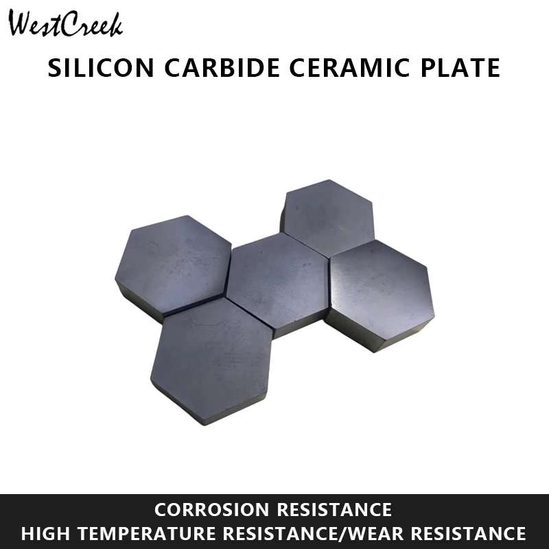 Contact us for a quote Customize Hexagon D30MM SIC Silicon Carbide Ceramic Plate