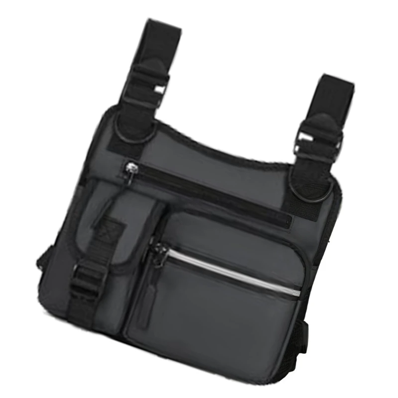 Compact Functional Harness Bag With Zippered Compartments Tear Resistant Nylon Construction For City Adventures