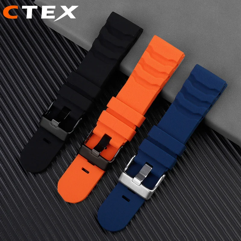 24mm Rubber Strap for Casio PRW-6600 PRG-600/600Y PRG-650/650Y Wachband PRW-6600 GA2000 men's Sport silicone Waterproof Bracele