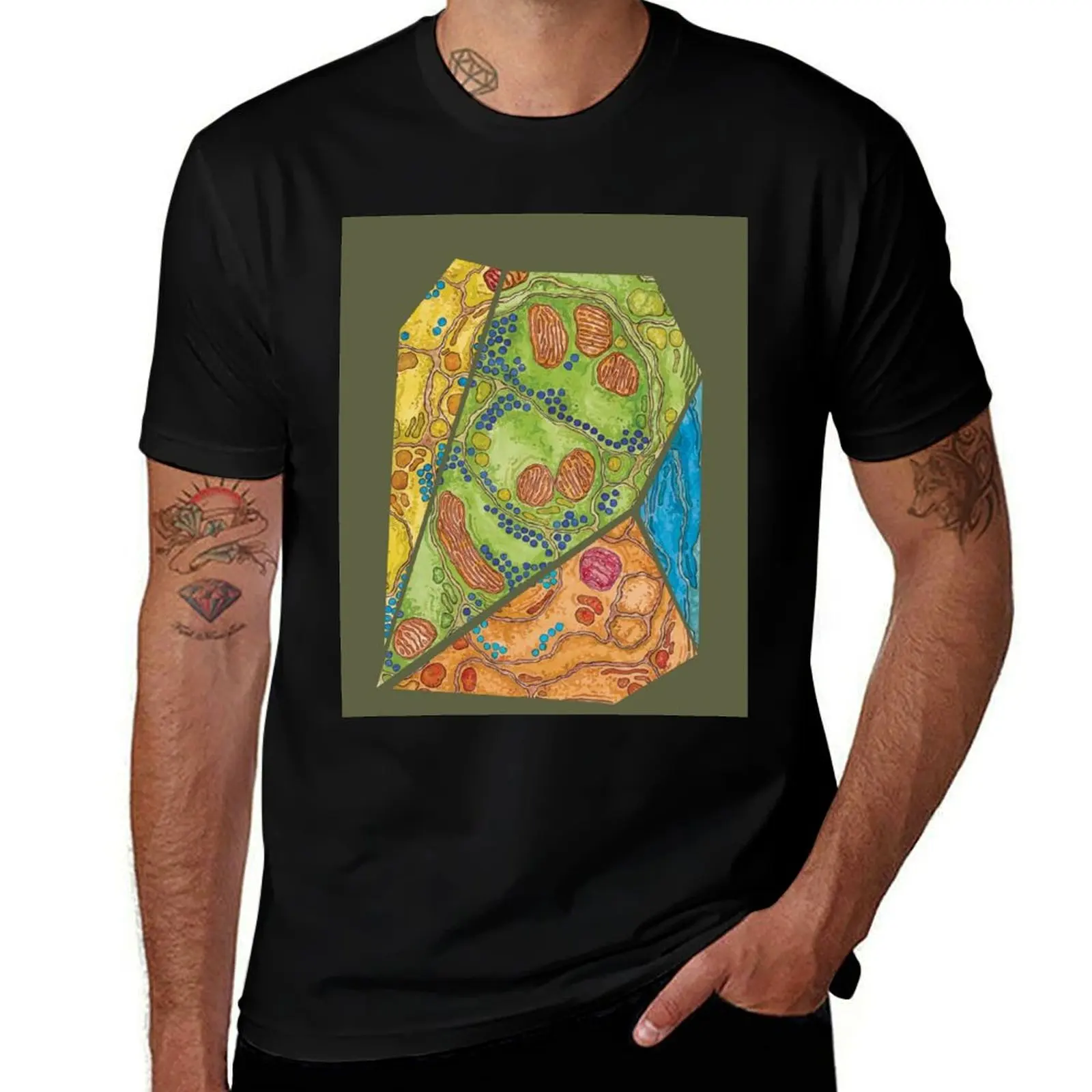 Neuronal Synapses Micrograph T-Shirt Work Style Casual T-Shirt