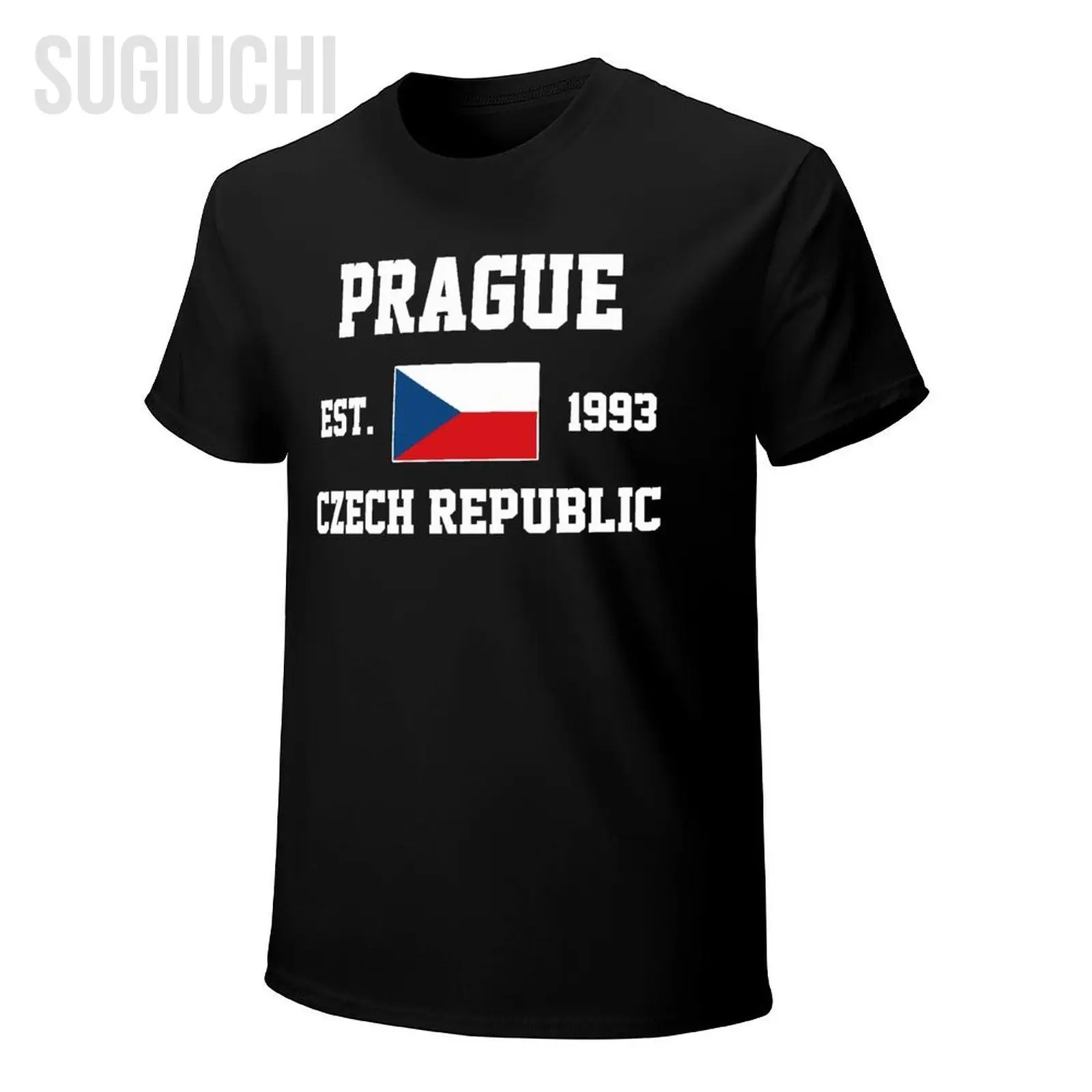 Patriotic Flag Czech Republic EST.1993 Prague Men Tshirt Tees T-Shirt O-neck T Shirts Women Boys Clothing 100% Cotton view 4