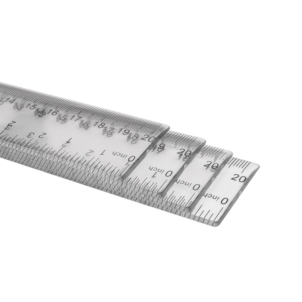 

16pcs Transparent Plastic Straight Ruler Precision Measurement Tool 20Cm Clear Accurate Scales For Students School