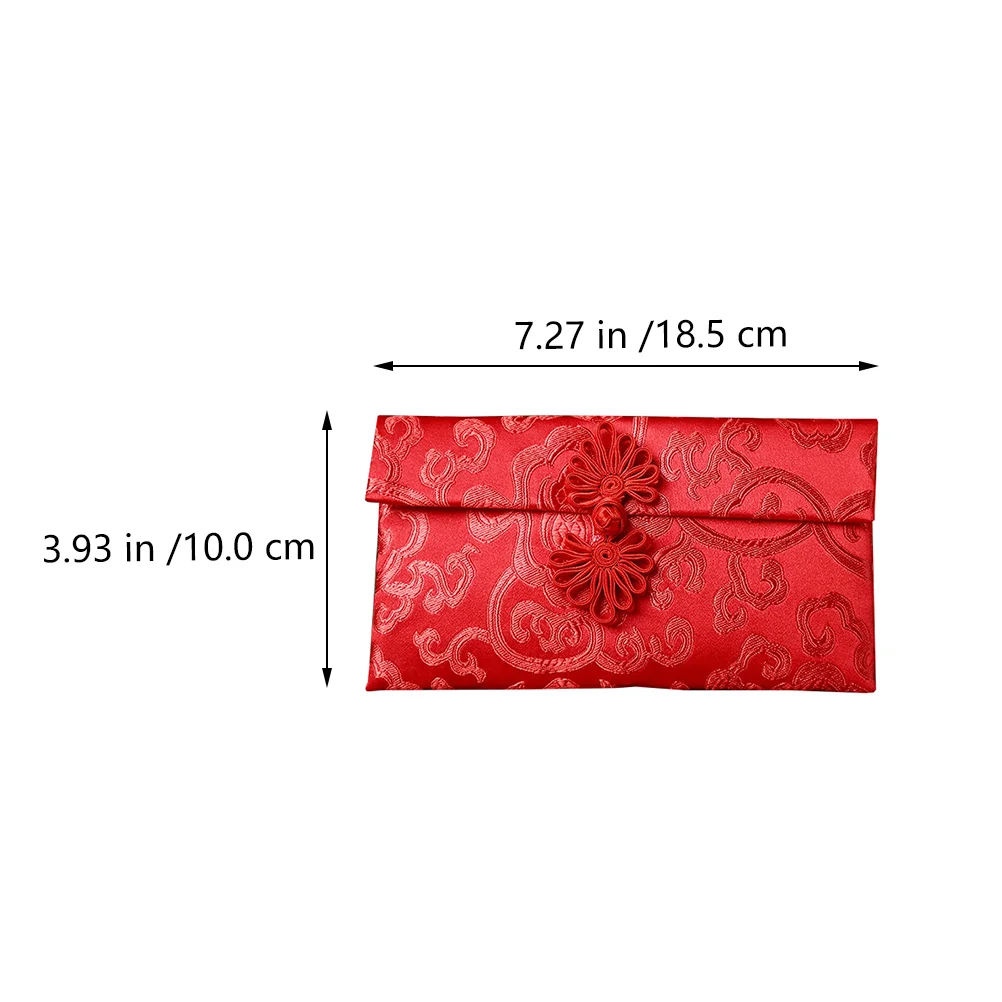 6 Pcs Buckle Fabric Red Envelope Packets Money Chinese Jewelry Envelopes Knot Silk Gift