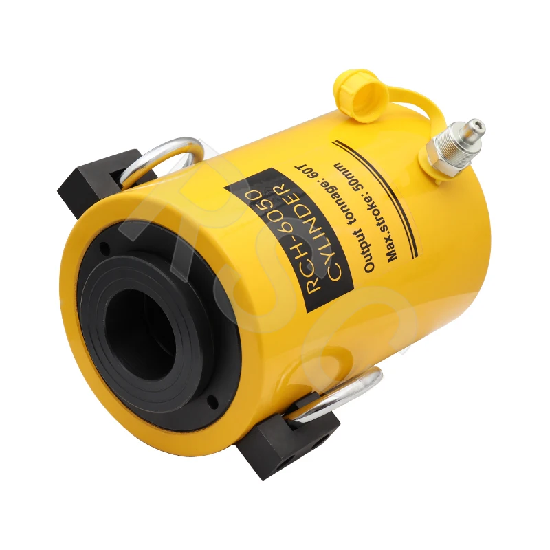 RCH-6050 Hollow Plunger Ram, 60 Ton 50mm Hydraulic Hollow Plunger Jack,Hydraulic Hollow Cylinder