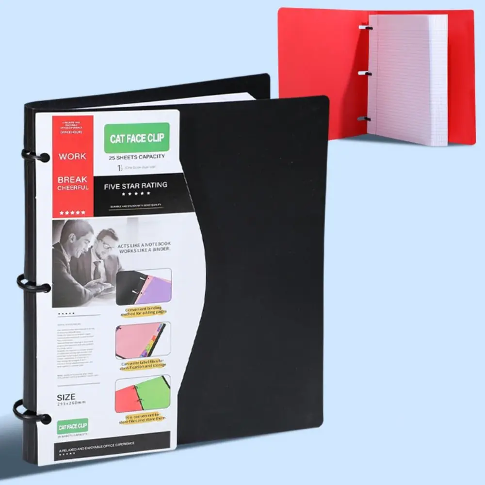Picture 3: 3 Ring Loose-leaf File Folder Thickened Detachable Loose Leaf Document Folder Multifunctional Portable