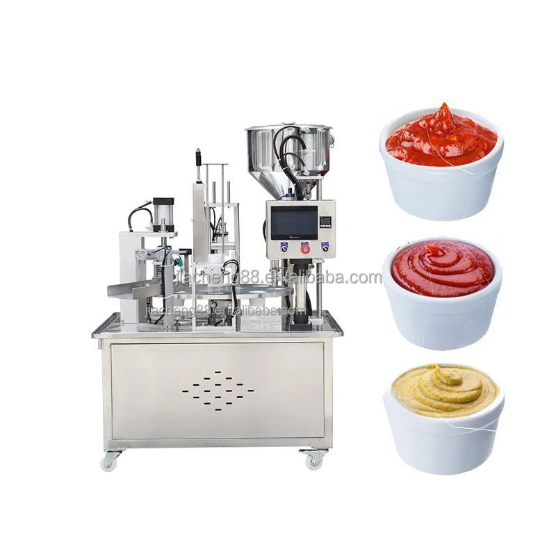 cup filling automatic ice cream/yogurt/water cup filling and sealing machine plastic food