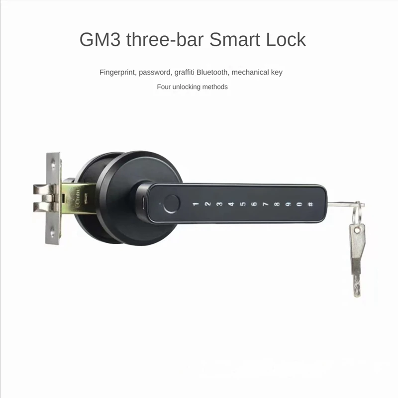 Tuya Fingerprint Smart Door Lock Password Electronic Lock Tuya APP Remote Unlock Entry Door Knobs Lock For Bedroom Home Durable