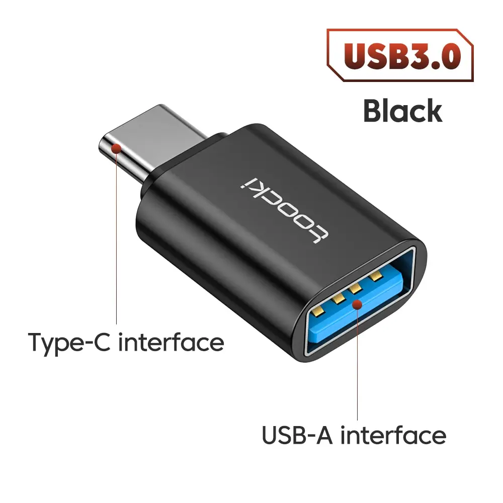 Toocki Otg Usb 3.0 Naar Type C Adapter Micro Naar Type C Mannelijk Naar Usb 2.0 Vrouwelijke Converter Voor Macbook Xiaomi Samsung Otg Connector