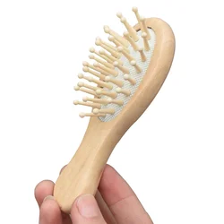 Health Care Travel Mini Hair Brush Styling Hairbrush Bamboo Wooden Massage Comb Accessories Pocket Hair Comb 12x4x3cm