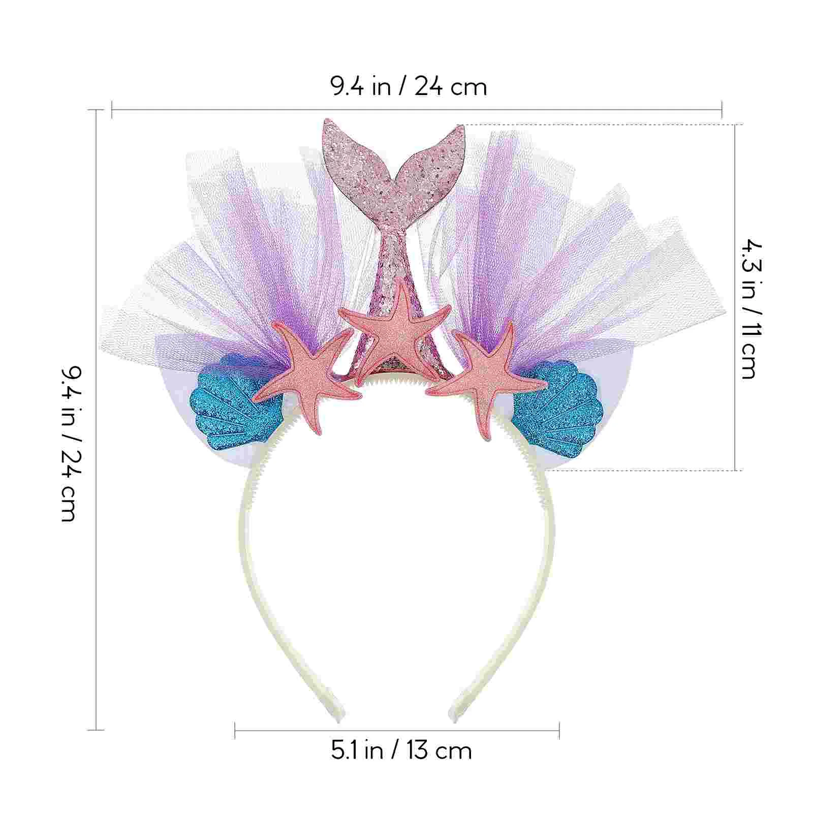 Mermaid Accessories Women Princess Costumes for Girls Kids Hair Hoop European and American