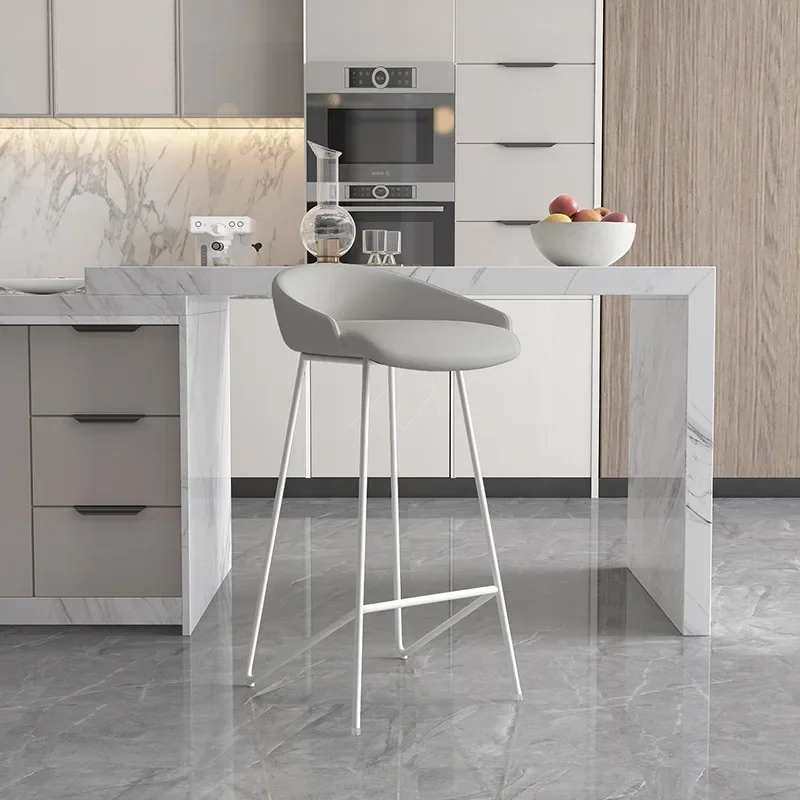 

Nordic Bar Chairs Modern Minimalist Bar Chair High Feet Stool Wrought Iron Office Dining Room Furniture Creative Bar Chair Stool