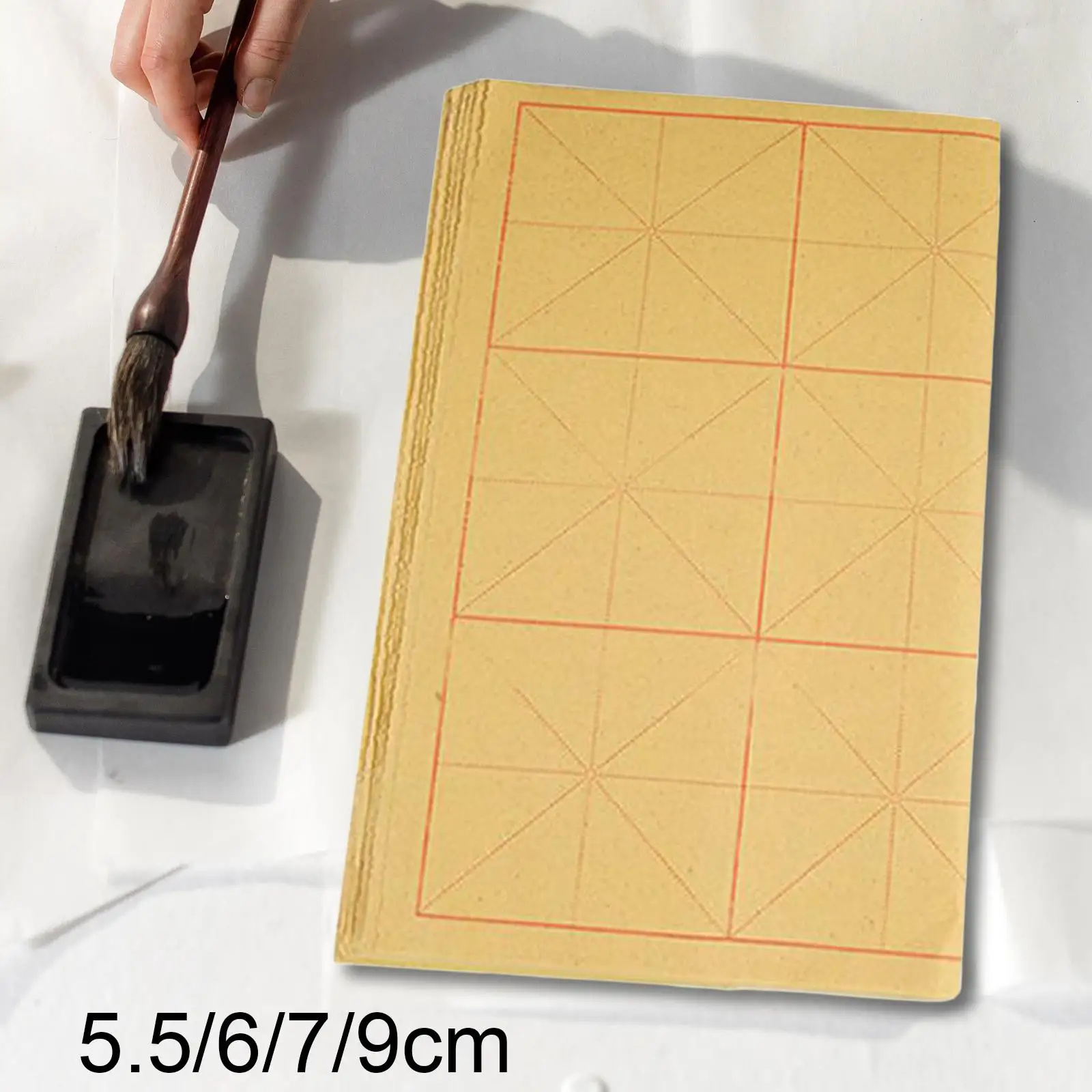 Chinese Calligraphy Brush Writing Sumi Paper with Grids for Intermediate Calligraphy Practice