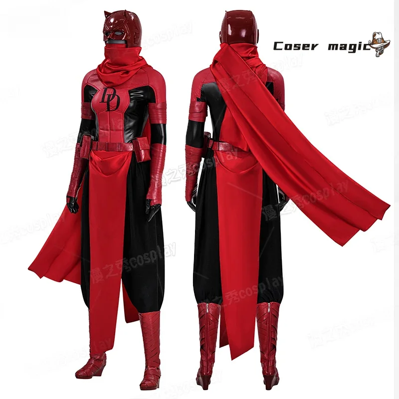 Anime Daredevil Elektra 코스프레 의상 유니폼 할로윈 카니발 파티 크리스마스 역할 놀이 의류 의류