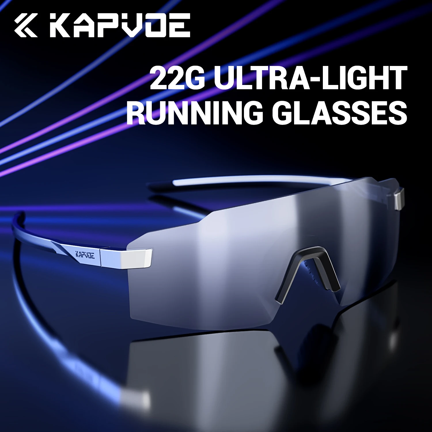 KAPVOE Sportsonnenbrille für Bergsteigen Radfahren Outdoor Wandern Laufen Stylische Fahrsonnenbrille mit UV-Schutz