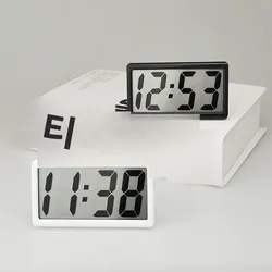 미니 배터리 구동 디지털 탁상 시계, 시간 날짜, 12 시간 표시 탁상 시계, 벽걸이 LCD 시계, AG10 배터리 4 개 포함, 1 개