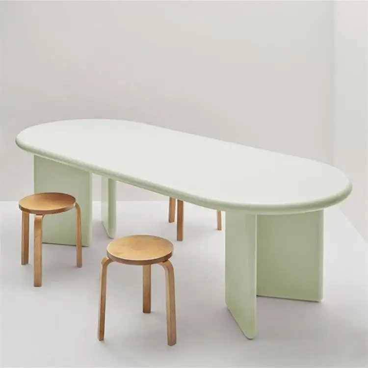 Factory Direct 2026 Minimalist desk creative rectangular computer table simple light luxury designer office conference table cre