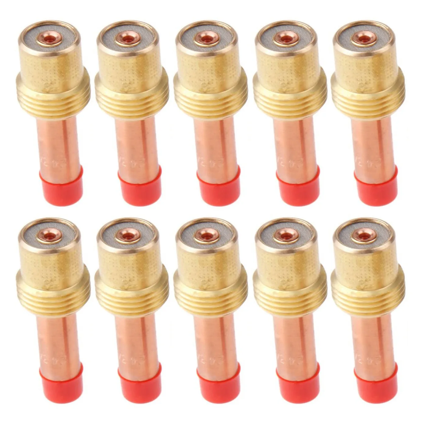 

10Pcs TIG Accessory Gas Lens Medium 45V26 Size 2.4mm 3/32 Inch for Welding Torch 17 18 26 DB PTA SR Series Consumables