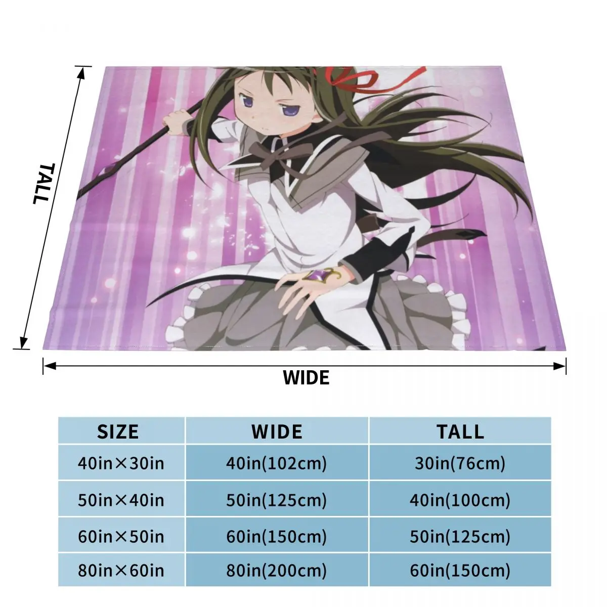 Puella Magi Madoka Magica - Akemi Homura Throw Blanket throw blanket for sofa Blanket For Sofa christmas decoration