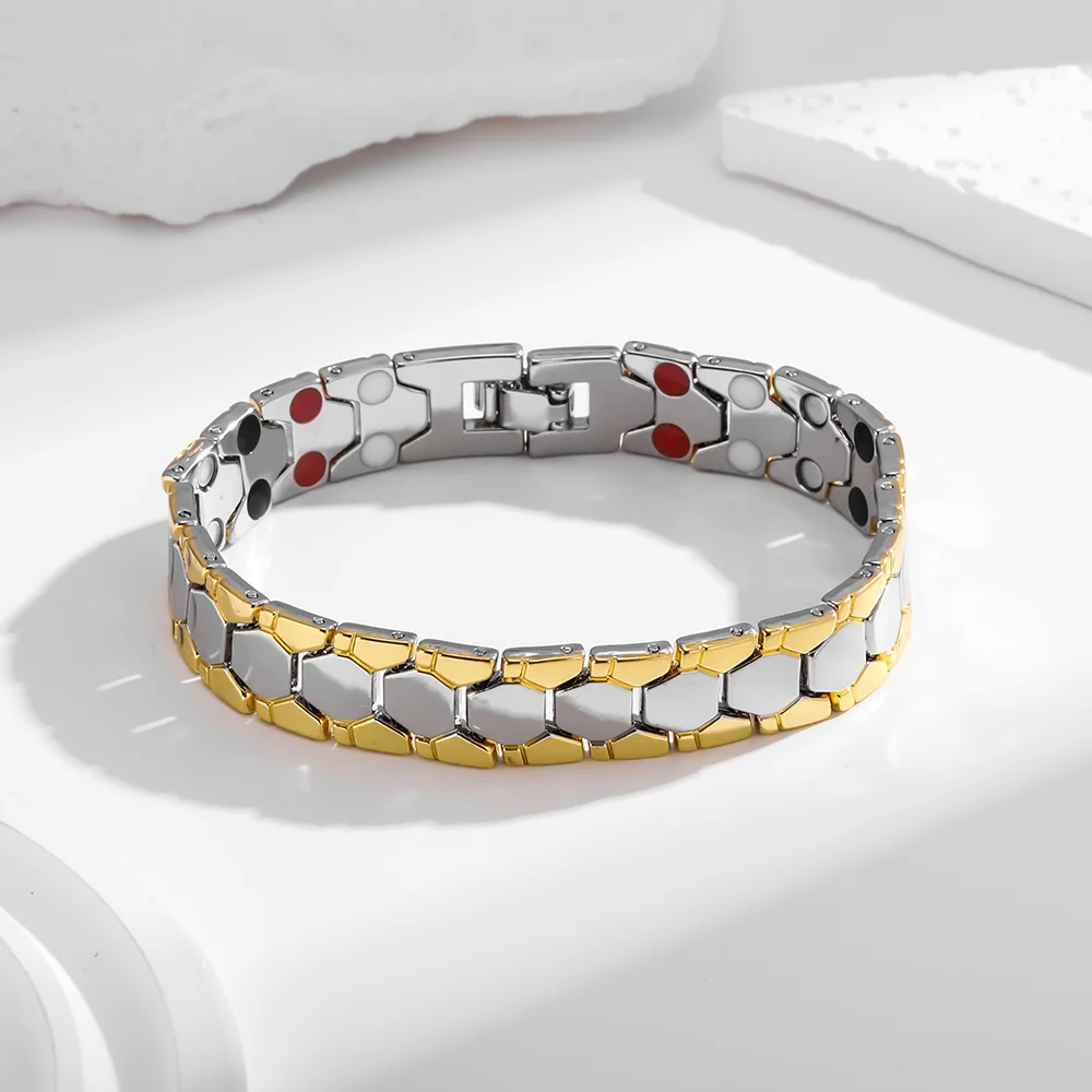 Charm Bracelet Health Energy Bangle Arthritis Twisted Magnetic Exquisite Bracelet Male Gift Power Therapy Magnets Men Bracelet image 4
