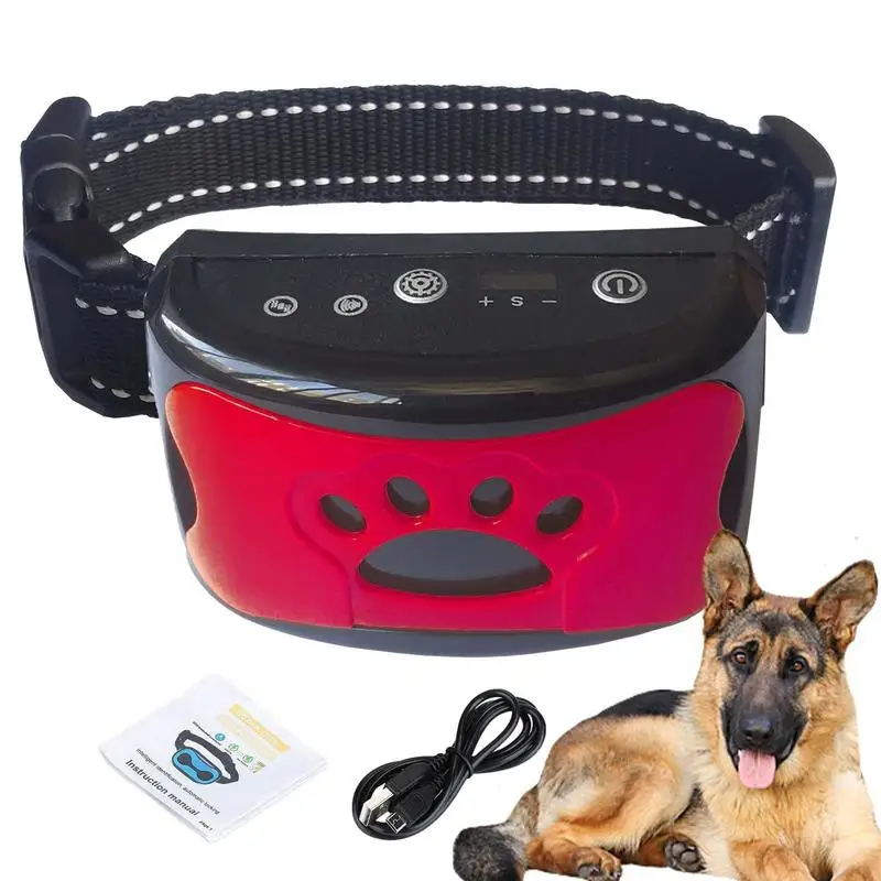 Bark Collar Dog Collar Rechargeable Smart Anti Bark Collar With Beep Vibration Automatic Stop Adjustable Dog Bark Collar For Dog