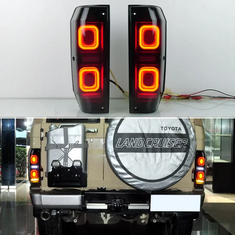 

Автомобильный светодиодный задний фонарь для Toyota Land Cruiser LC71 LC76 LC78 L79 Задний ходовой фонарь + тормоз + задний ход + динамический указатель поворота