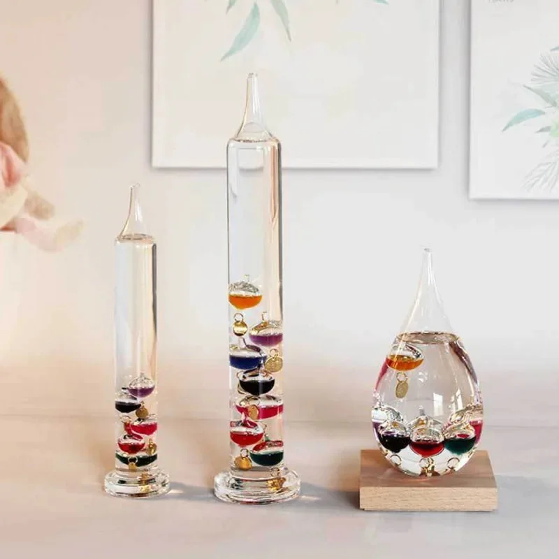 

New Roman Column Galileo Suspended Colorful Ball Physical Thermometer Creative Ornaments Holiday Birthday Business Travel Gifts