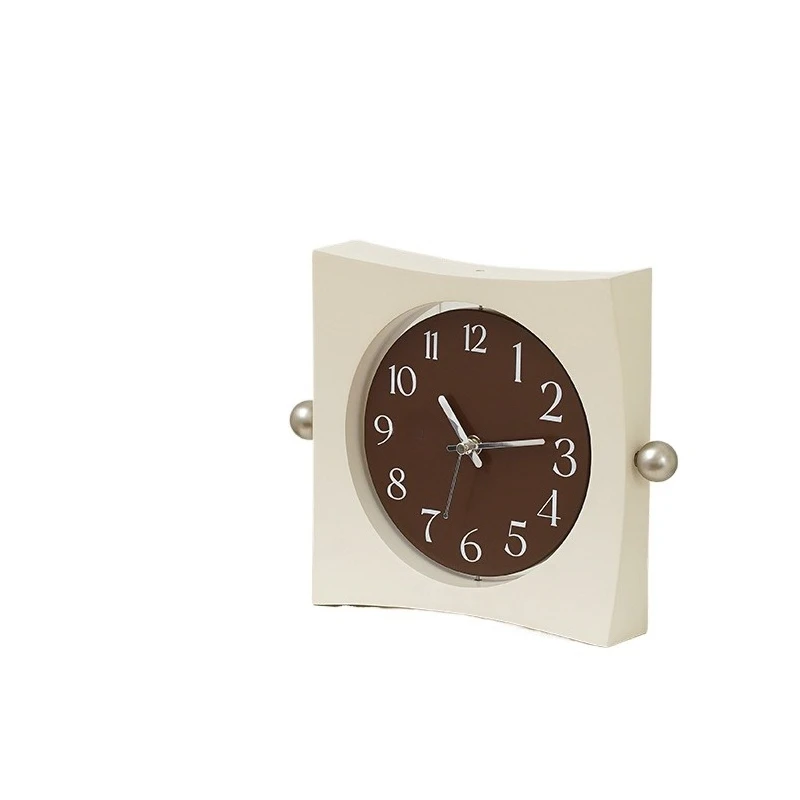 

Cream style simple desktop ornament living room bedroom pendulum desktop clock light luxury decoration